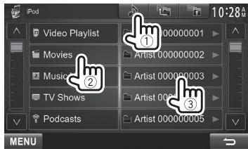 KENWOOD DDX491HD - Video menu: - 1