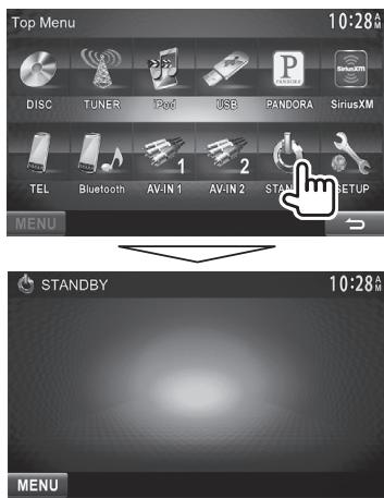KENWOOD DDX491HD - □ Putting the unit in standby - 2