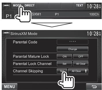 KENWOOD DDX491HD - Activating the channel skipping - 1