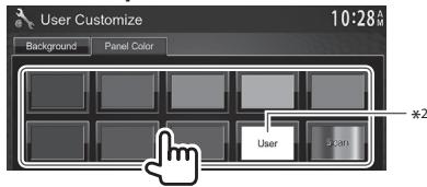 KENWOOD DDX491HD - To select a panel color - 1