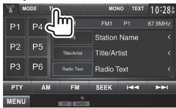 KENWOOD DDX491HD - □Activating/deactivating TI Standby Reception - 1