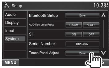 KENWOOD DDX491HD - Adjusting the touch position - 2