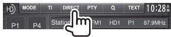 KENWOOD DDX491HD - □ Selecting a station/channel directly - 1