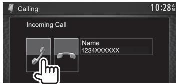 KENWOOD DDX491HD - Receiving a call - 1
