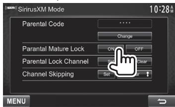KENWOOD DDX491HD - Setting/Changing the parental code - 5