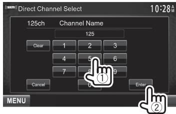 KENWOOD DDX491HD - □ Selecting a channel directly - 2