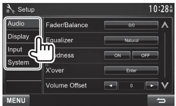 KENWOOD DDX491HD - Setting menu items - 2