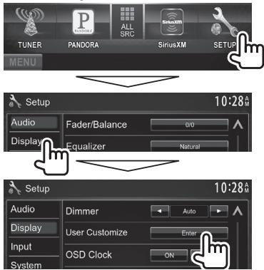 KENWOOD DDX491HD - Changing display design - 1