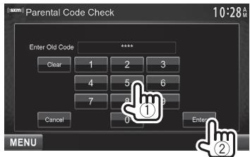 KENWOOD DDX491HD - Setting/Changing the parental code - 2