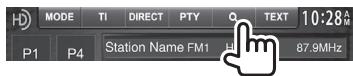 KENWOOD DDX491HD - □ Selecting a preset station from the list - 1