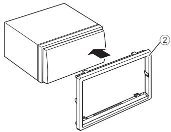 KENWOOD DDX491HD - Attach the trim plate (②). - 1