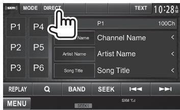 KENWOOD DDX491HD - □ Selecting a channel directly - 1