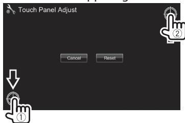 KENWOOD DDX491HD - Adjusting the touch position - 3