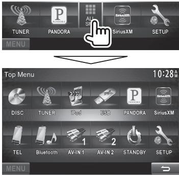 KENWOOD DDX491HD - To display all sources and items on the  screen - 1