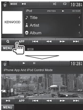 KENWOOD DDX491HD - Controlling playback from the iPod/ iPhone - 1