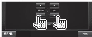 KENWOOD DDX491HD - Clock settings - 6