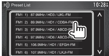 KENWOOD DDX491HD - Select a station from the list. - 1