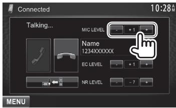 KENWOOD DDX491HD - □Adjusting the volume of calls/earpiece/microphone - 1