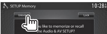KENWOOD DDX491HD - Locking the settings - 1