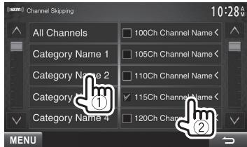 KENWOOD DDX491HD - Activating the channel skipping - 2