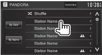KENWOOD DDX491HD - □Selecting a station from the list - 3
