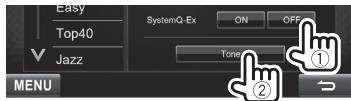 KENWOOD DDX491HD - Storing your own adjustment—Customizing preset sound mode - 1