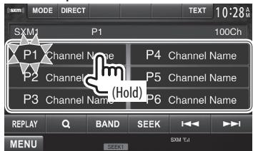 KENWOOD DDX491HD - Storing channels in the memory - 1