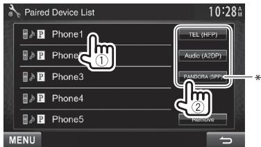 KENWOOD DDX491HD - - Connecting a registered Bluetooth device - 2