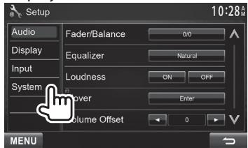 KENWOOD DDX491HD - Clock settings - 3
