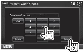KENWOOD DDX491HD - Setting/Changing the parental code - 3