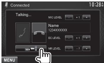 KENWOOD DDX491HD - Switching between handsfree mode and phone mode - 1