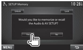 KENWOOD DDX491HD - □ Memorizing/recalling the settings - 3