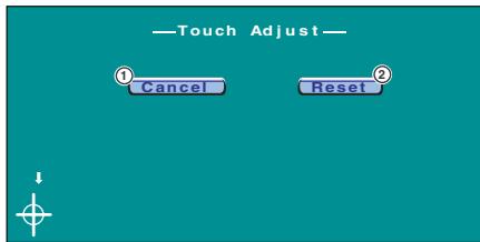 —Touch Adjust— ① Cancel Reset ②