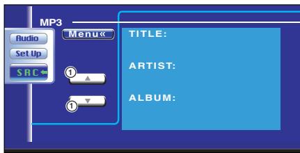 MP3 Radio Set Up SRC Menu TITLE: ARTIST: ALBUM:
