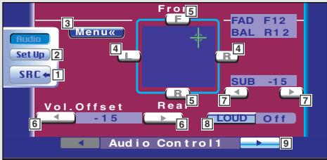 KENWOOD DDX7025 - Displaying the Audio Control 1 screen - 2