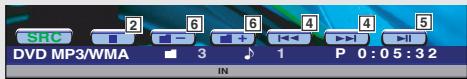 SRC DVD MP3/WMA IN 2 6 6 4 4 5 3 1 P 0:05:32