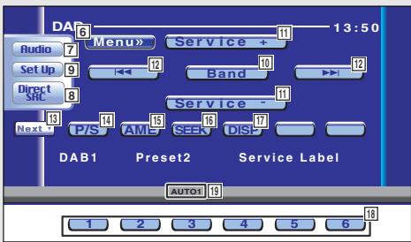 KENWOOD DDX7025 - Displaying the DAB Tuner Control screen - 2