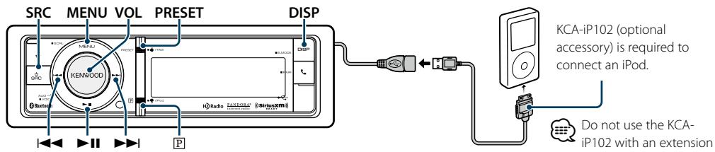 KENWOOD KDC-BT952HD - Exit Menu List mode - 2