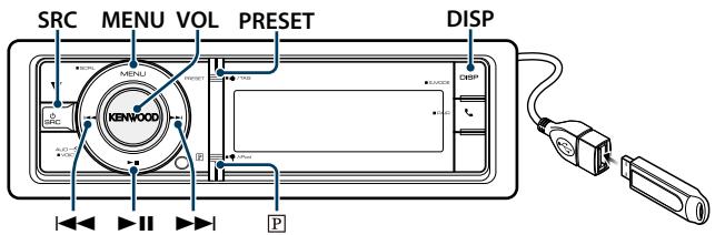 KENWOOD KDC-BT952HD - Cancelling the Menu List mode - 1