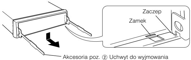 KENWOOD KRC-37 - ■ Zdejmowanie obramowania z twardej gumy - 1
