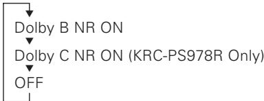 KENWOOD KRC-PS978R - Using Dolby B/C Noise Reduction - 1