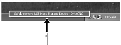 OLYMPUS DS-20 - Disconnecting from Your PC - 1