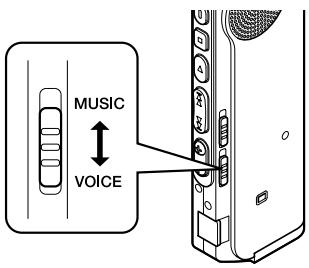 OLYMPUS DS-20 - Cambio entre la grabadora de voz y el reproductor de música - 1