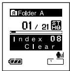OLYMPUS DS-30 - Clearing an Index Mark or a Temp Mark - 4