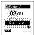 OLYMPUS DS-30 - Erasing One File at a Time - 2