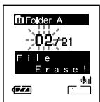 OLYMPUS DS-30 - Erasing One File at a Time - 4