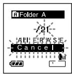 OLYMPUS DS-30 - Erase All Files from a Folder - 2