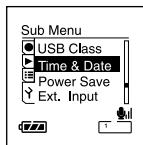 OLYMPUS DS-30 - Changing the Time/Date - 2
