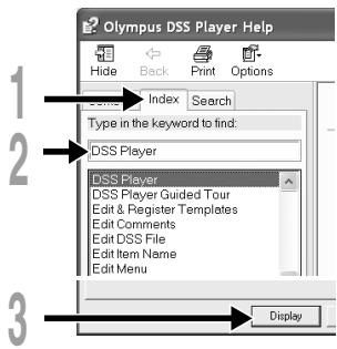 OLYMPUS DS-30 - Search by Key word - 1