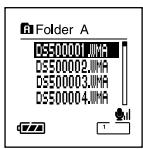 OLYMPUS DS-30 - Press the FOLDER button while the recorder is stopped. - 1